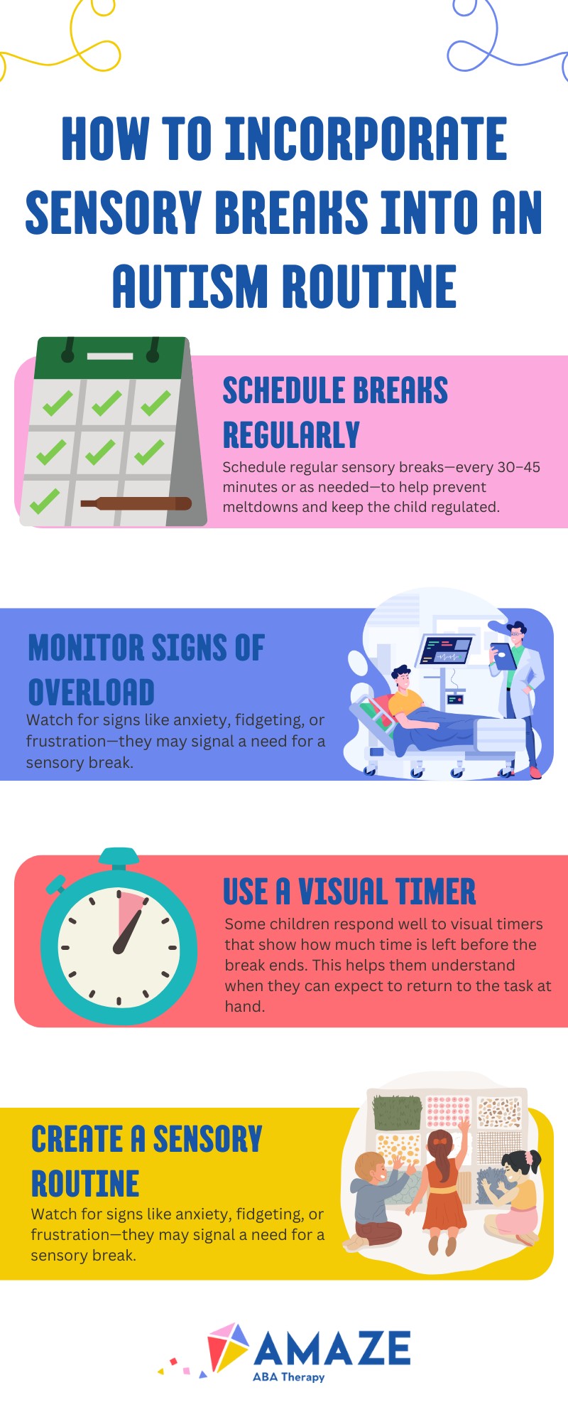 Sensory breaks for autism